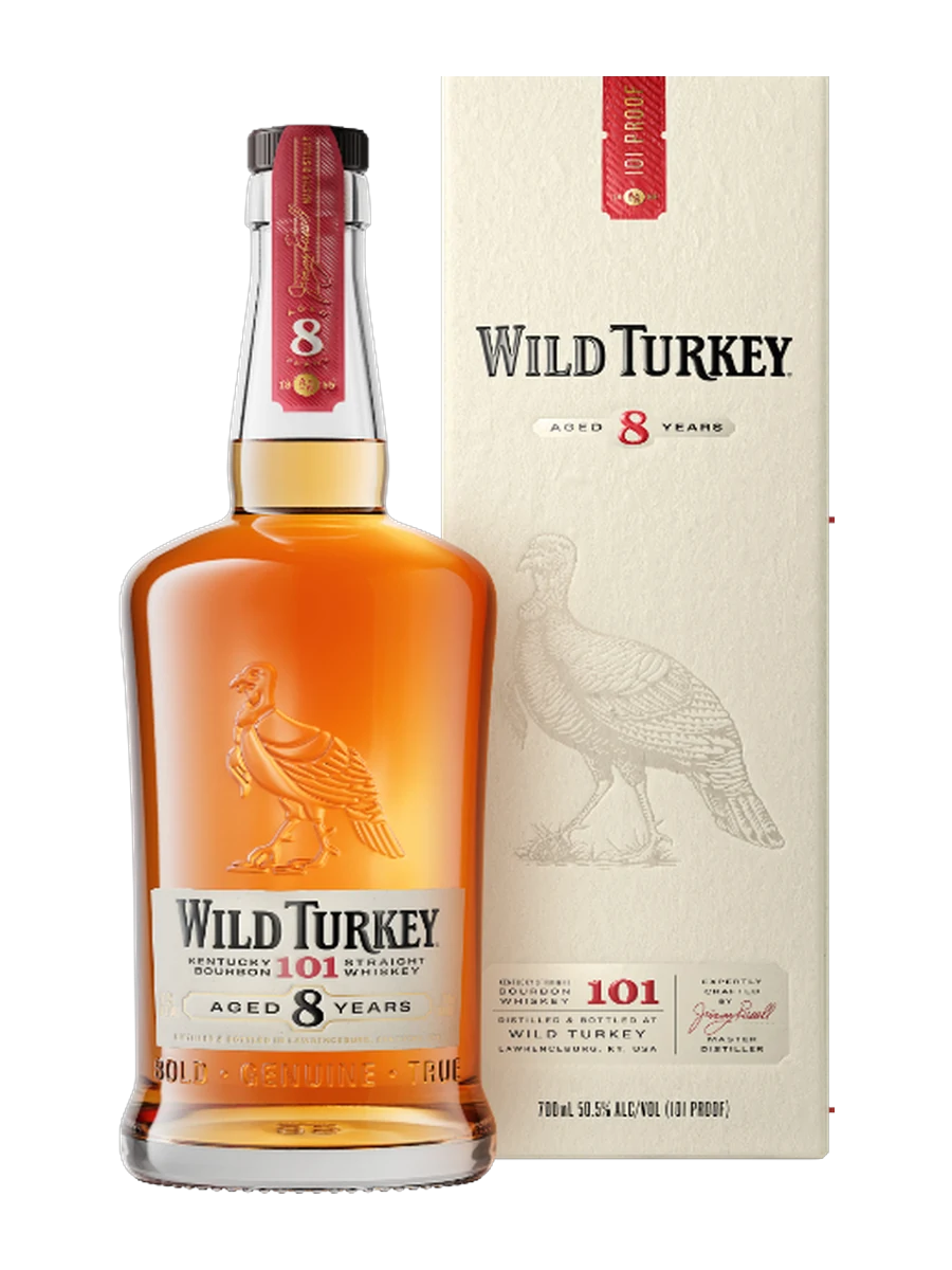 Chai Whiskey Wild Turkey 8 Years Old 101 (hộp quà) 700ml