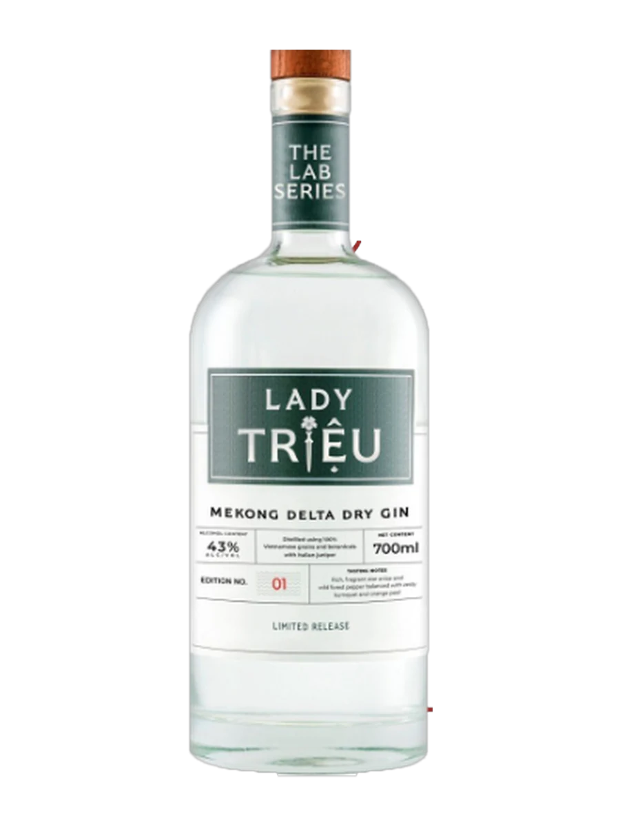 Chai Gin Lady Triệu Lab Series Mekong Delta Dry 700ml