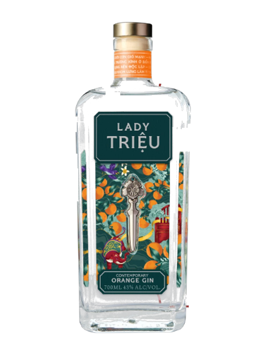 Chai Gin Lady Triệu Contemporary Orange Vietnam Gin 700ml