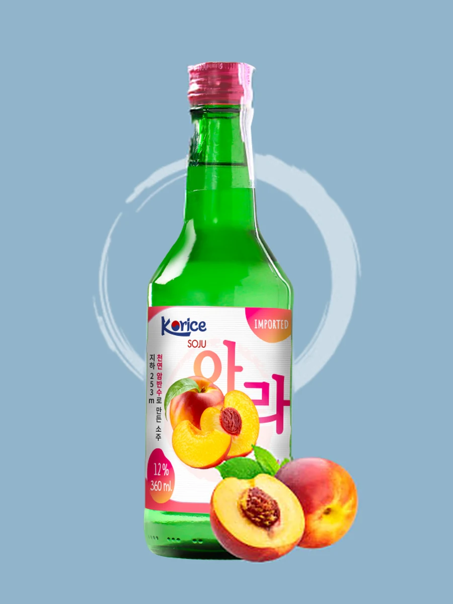 Chai Soju Korice Hương Đào 12% 360ml