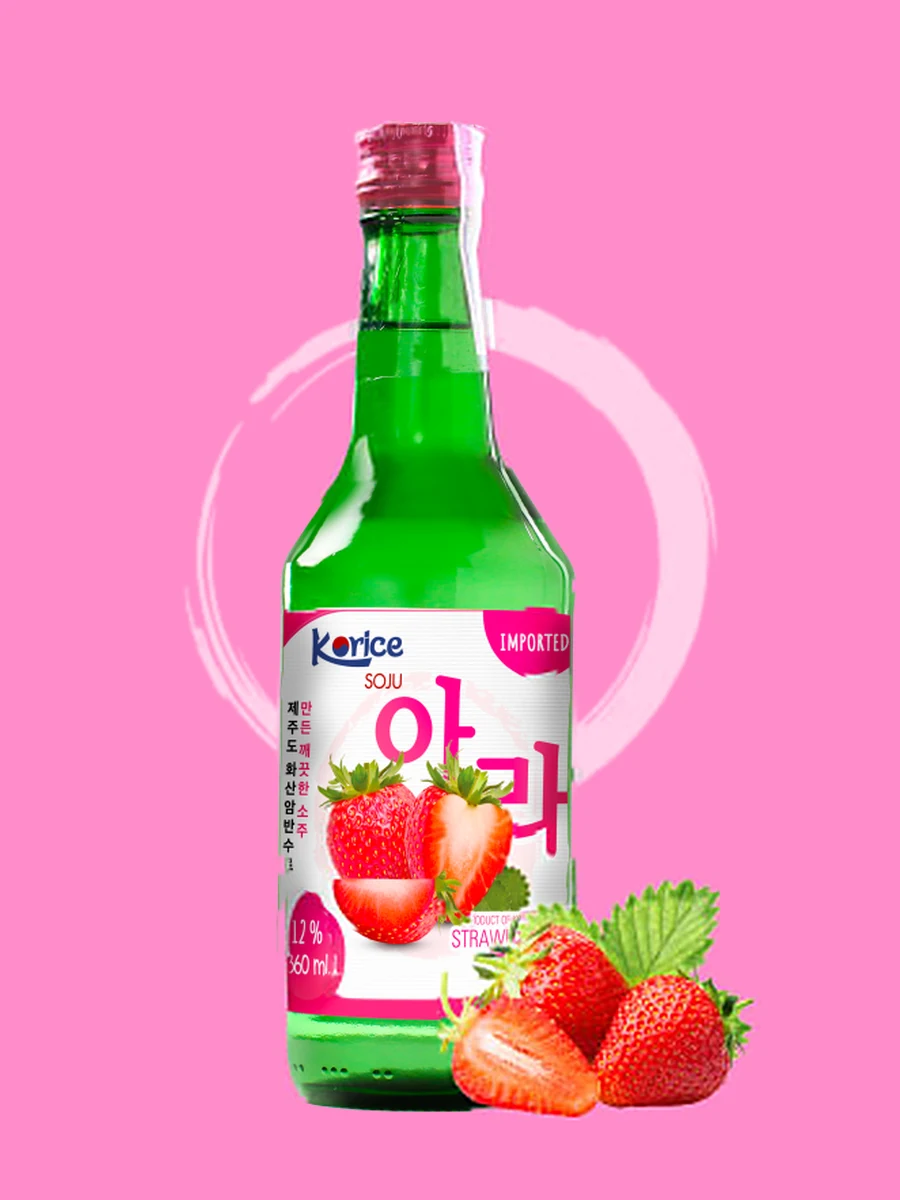 Chai Soju Korice Hương Dâu Tây 12% 360ml