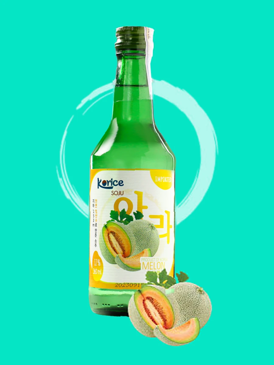 Chai Soju Korice Hương Dưa Lưới 12% 360ml