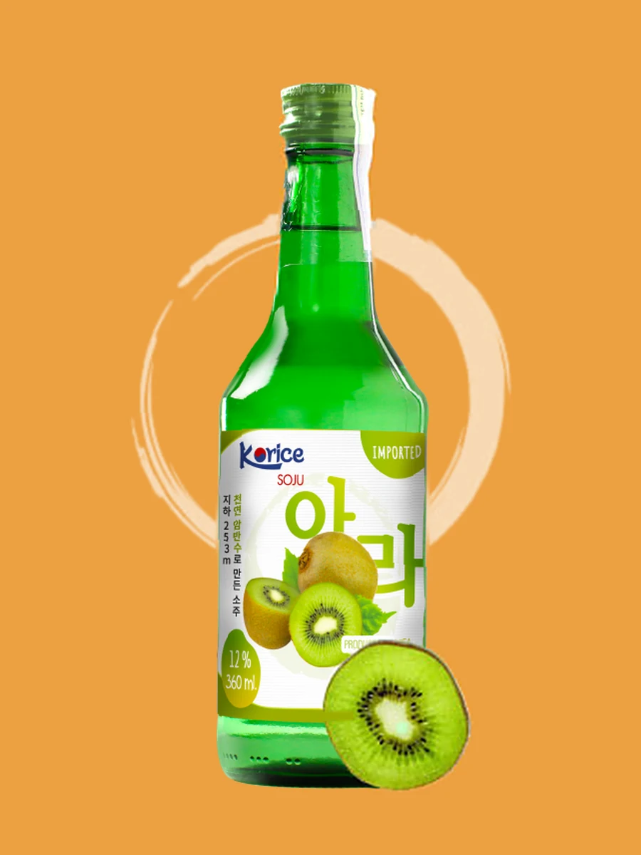 Chai Soju Korice Hương Kiwi 12% 360ml
