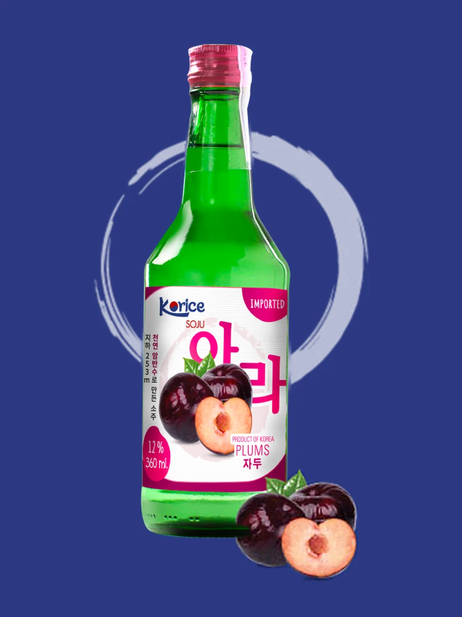 Chai Soju Korice Hương Mận 12% 360ml