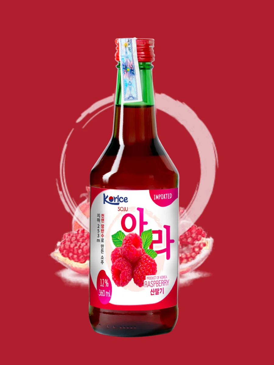 Chai Soju Korice Hương Phúc Bồn Tử 12% 360ml
