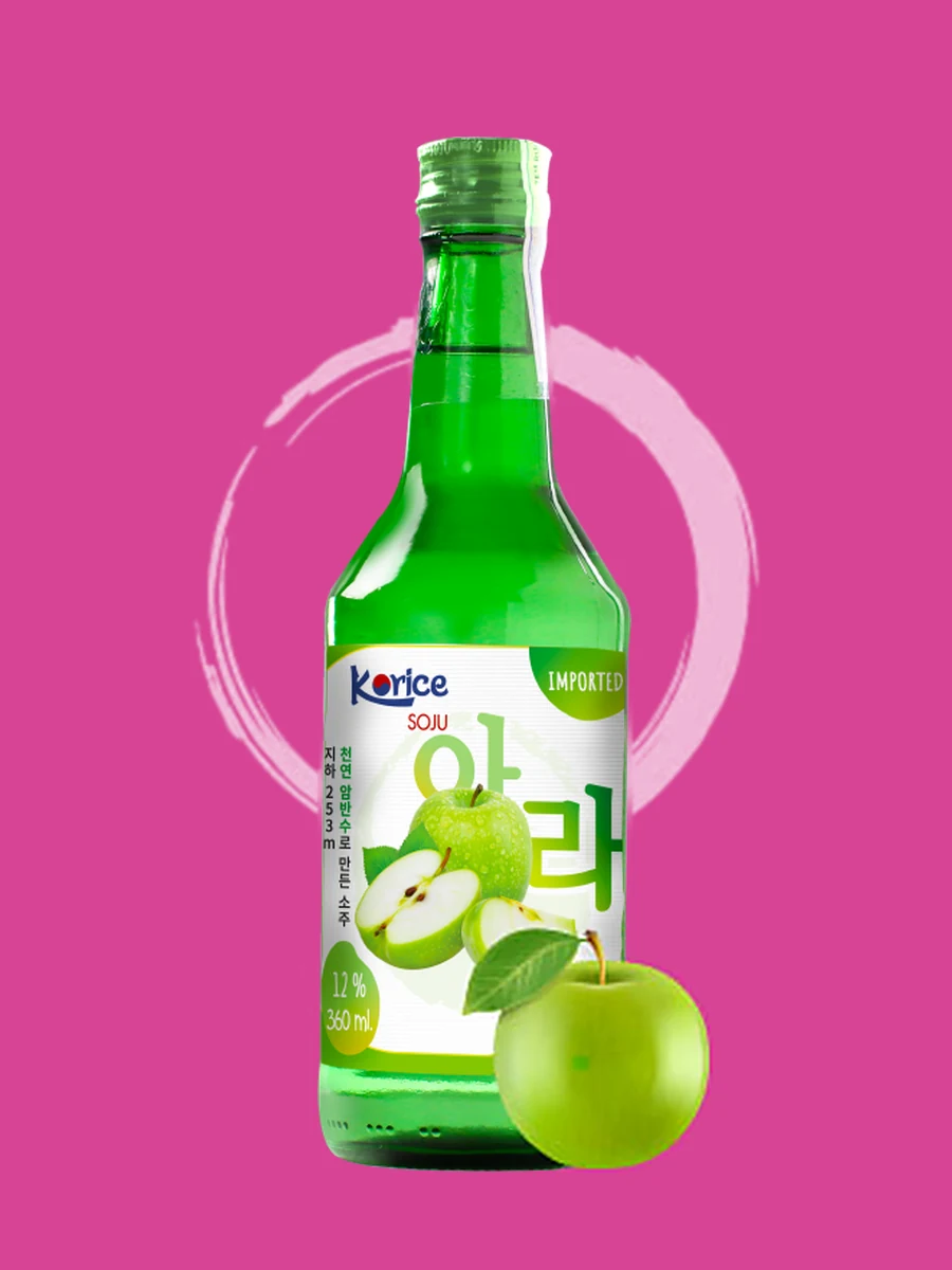 Chai Soju Korice Hương Táo 12% 360ml