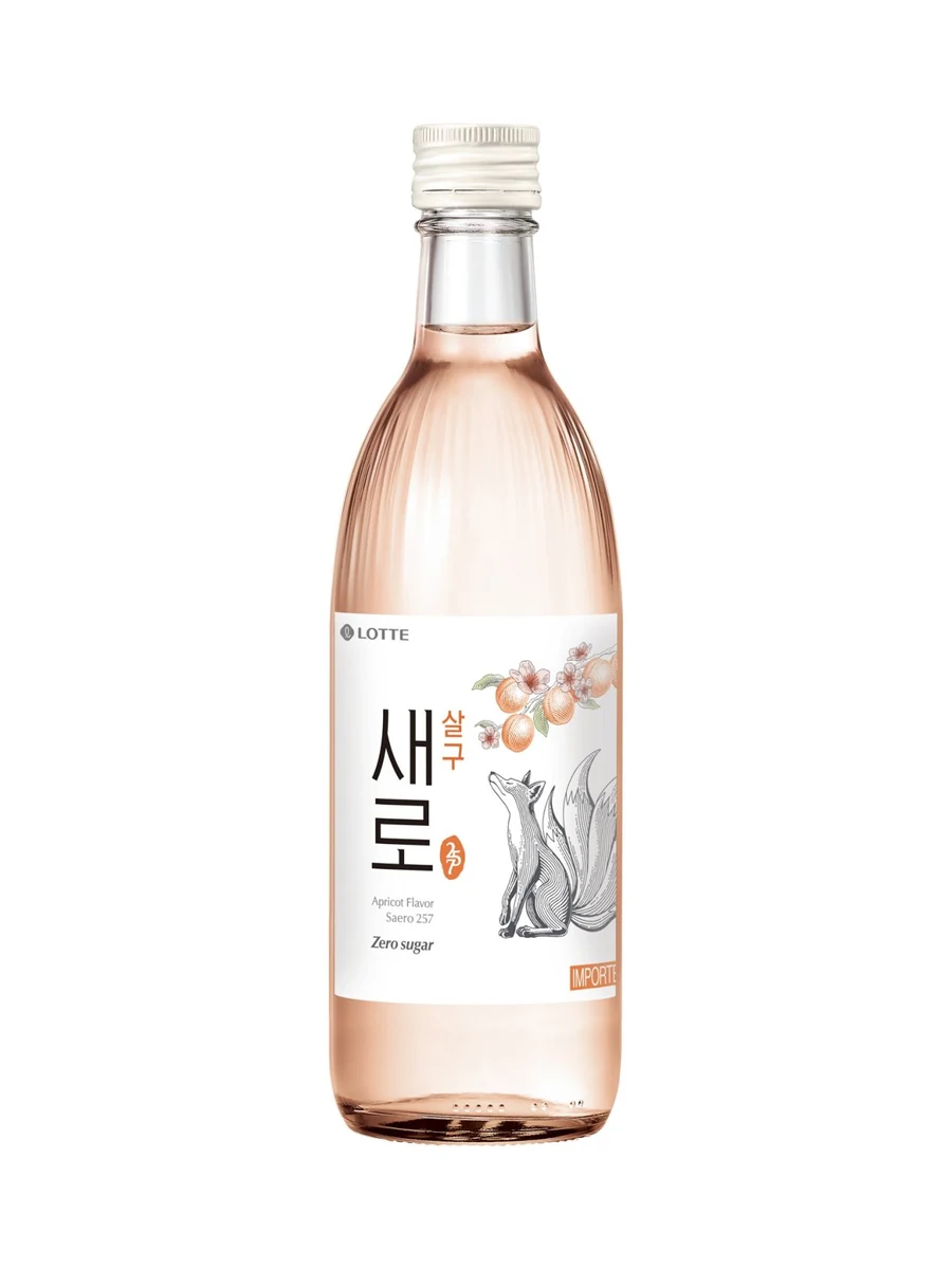 Chai Soju Saero Zero Sugar Hương Mơ 12% 375ml